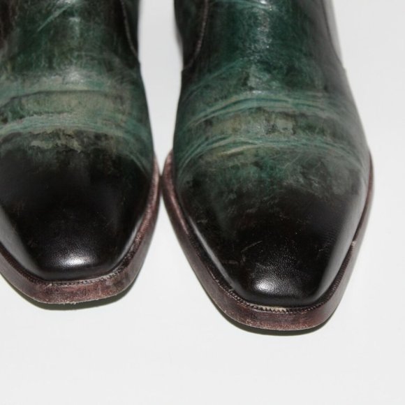 Paul Parkman Handmade Turquoise Burnished Side Zipper Boots 9 / 9.5 EU 42 H12249 - Picture 8 of 12